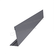 Планка угла усиливающая для забора 40х20 х 3000 (VALORI Д-20-Grey\Grey-0.5)