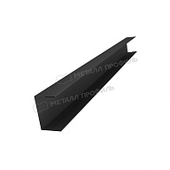 Планка стойки забора 40мм 30х40 х 3000 (VALORI Д-20-DarkGrey\DarkGr-0.5)