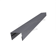Планка крышки забора 40мм 30х45 х 2500 (VALORI Д-20-Grey\Grey-0.5)
