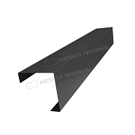 Планка угла декоративная на столб 60мм 62х62 х 3000 (VALORI Д-20-DarkGrey\DarkGr-0.5)