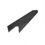 Планка крышки забора 60мм 35х65 х 2000 (VALORI Д-20-DarkGrey\DarkGr-0.5)